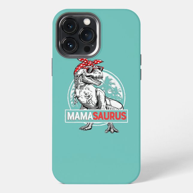Mamasaurus T rex Dinosaur Funny Mama Saurus iPhone Hülle (Rückseite)