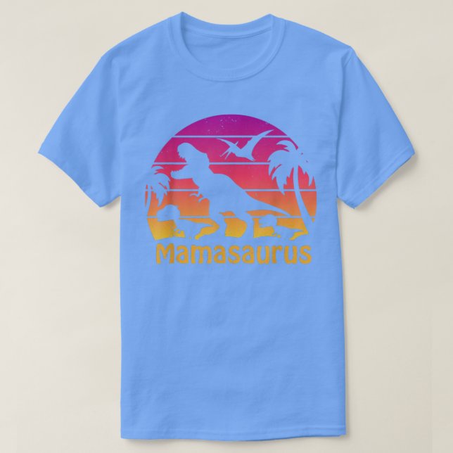 MAMASAURUS T Rex Dinosaur Funny Mama Saurus Mutter T-Shirt (Design vorne)