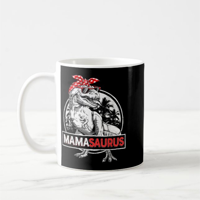 Mamasaurus T Rex Dinosaur Lustig Mama Saurus Kaffeetasse (Links)