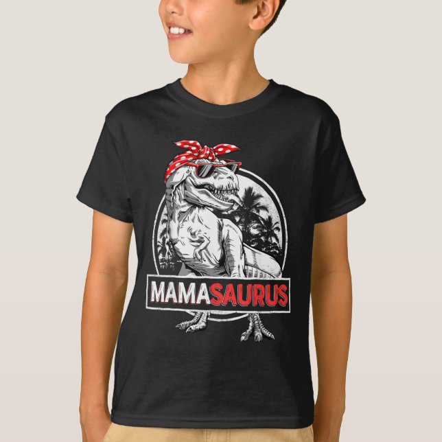 Mamasaurus T Rex Dinosaur Lustig Mama Saurus T-Shirt (Vorderseite)