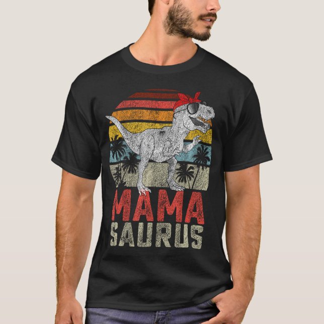 Mamasaurus T Rex Dinosaur Mama Saurus Family Match T-Shirt (Vorderseite)