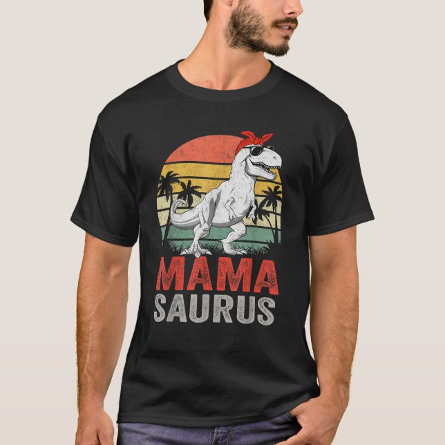 Mamasaurus T Rex Dinosaur Mama Saurus Family Match T-Shirt (Vorderseite)