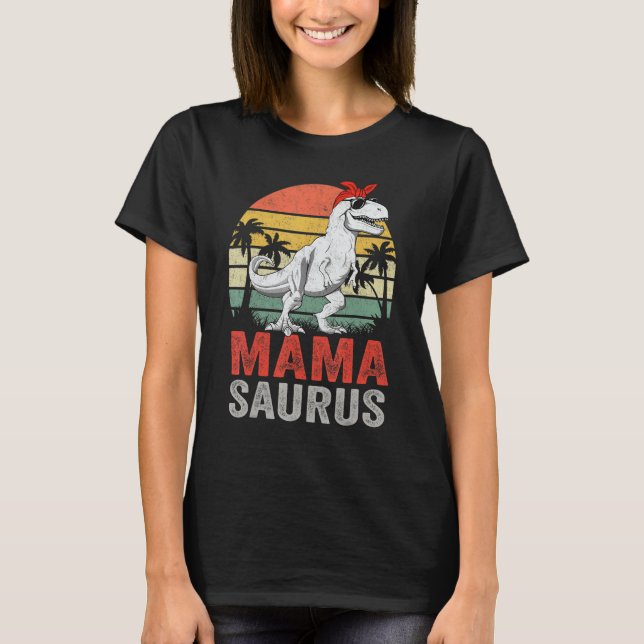 Mamasaurus T Rex Dinosaur Mama Saurus Family Match T-Shirt (Vorderseite)