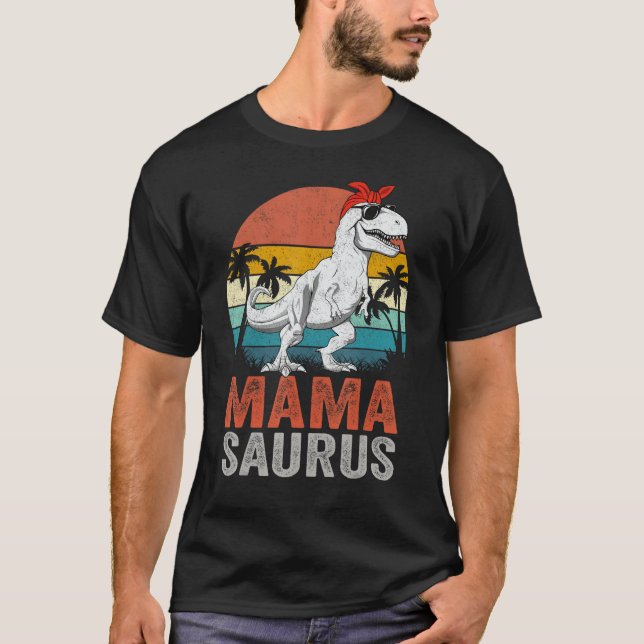 Mamasaurus T Rex Dinosaur Mama Saurus Family Match T-Shirt (Vorderseite)