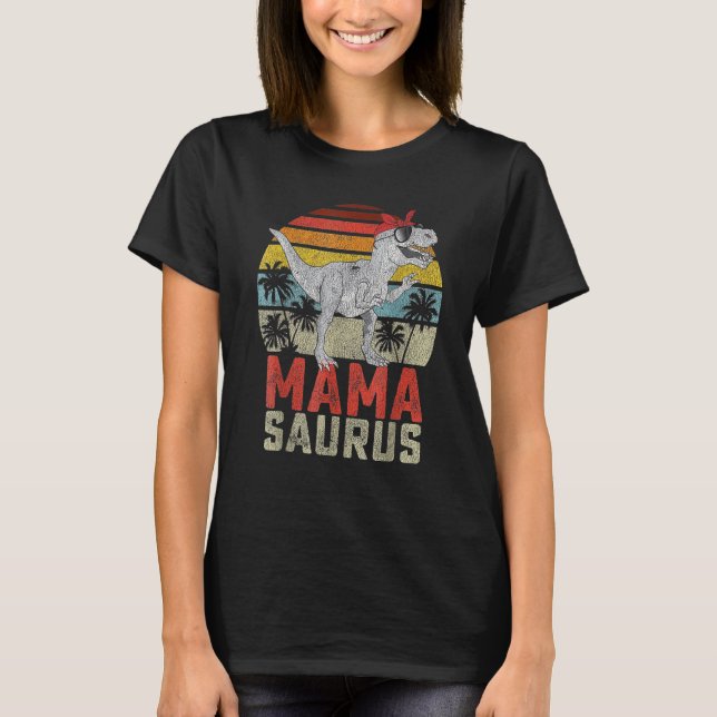 Mamasaurus T Rex Dinosaur Mama Saurus Family Match T-Shirt (Vorderseite)