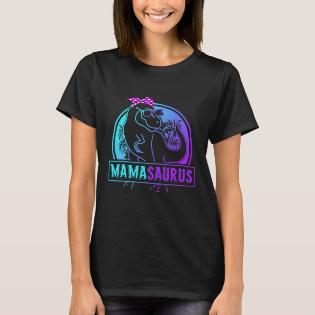 Mamasaurus T Rex Dinosaur Mama Saurus Family T-Shirt (Vorderseite)