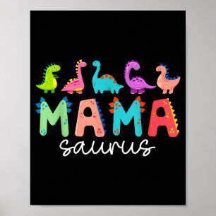 Mamasaurus t rex Dinosaur Mama Saurus Muttertag Poster