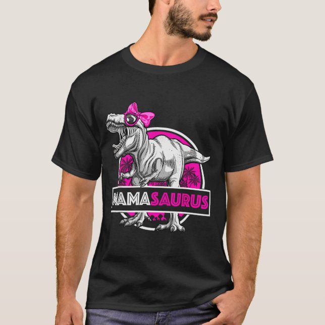 Mamasaurus T-rex Matching Funny Mother Saurus Dino T-Shirt (Vorderseite)