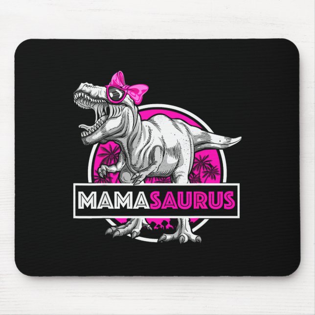 Mamasaurus T-Rex Passendes Lustiges Mutter Saurus  Mousepad (Vorne)