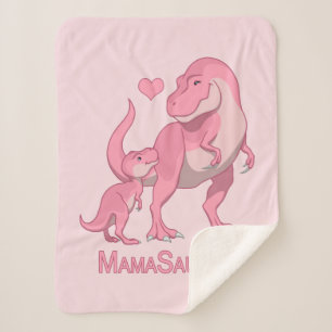 MamaSaurus T-Rex und Baby-Dinosaurier Sherpadecke