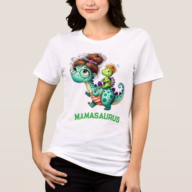 Mamasaurus Tri-Blend Shirt (Vorderseite)
