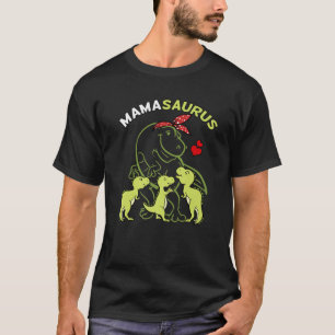 Mamasaurus Tyrannosaurus Rex Mama 3 Kinder Mutter T-Shirt