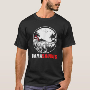 Mamasaurus Velociraptor Dinosaur Kariertes Kopftuc T-Shirt