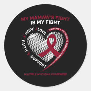 Mamaw bekämpft das multiple Myelom Runder Aufkleber
