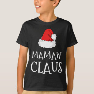 Mamaw Claus Christmas Hat Family Group Matching Pa T-Shirt