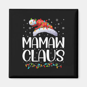 Mamaw Claus Xmas Lights Weihnachts Pajama Matching Magnet