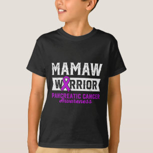 Mamaw eines Krieger-Bauchspeicheldrüse-Lila-Band-S T-Shirt