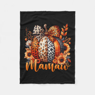 Mamaw Erntedank Leopard Pumpkin Sonnenblume Coque Fleecedecke