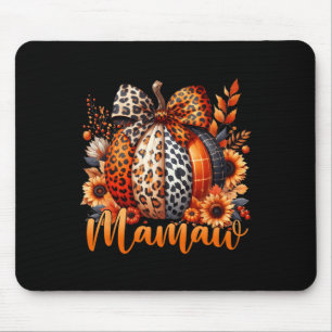 Mamaw Erntedank Leopard Pumpkin Sonnenblume Coque Mousepad