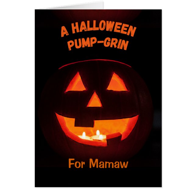 Mamaw Halloween Niedlich Jack o' Lantern (Vorne)