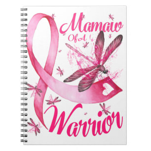 Mamaw of a Warrior Dragonfly Brustkrebs Notizblock