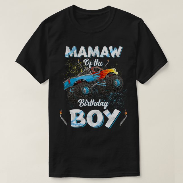 Mamaw of the Birthday Boy Monster Truck Bday Women T-Shirt (Design vorne)