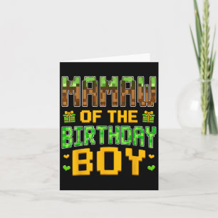 Mamaw of the Birthday Boy Video Gamer Birthday Par Karte