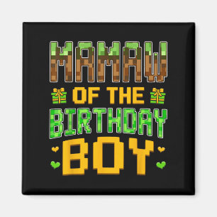Mamaw of the Birthday Boy Video Gamer Birthday Par Magnet