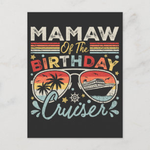 Mamaw of the Birthday Cruiser Vacation Postkarte
