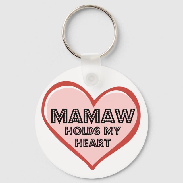 Mamaw Schlüsselanhänger: Button Style Schlüsselanhänger (Vorderseite)