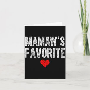 Mamaws Lieblings-Herzgrafik zum Muttertag Karte