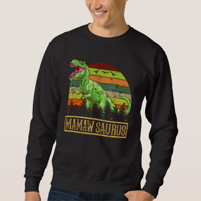 Mamawsaurus Rex Dinosaur Mamaw Saurus Familienmatc Sweatshirt (Vorderseite)