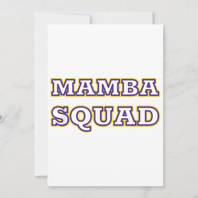 Mamba Squad lustiges Kleid für Snake Lover Einladung (Vorderseite)