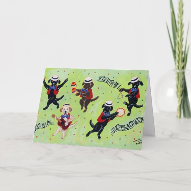 Mambo-Labrador Malen Dankeschön-Karte Dankeskarte (Vorderseite)