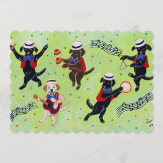 Mambo Labrador Musicians Painting Einladung