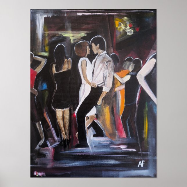 Mambo-Nacht-Gemälde von Alfred Fox Poster (Vorne)