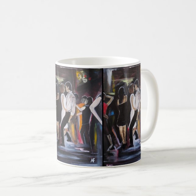 Mambo Night Gemälde von Alfred Fox Kaffeetasse (VorderseiteRechts)