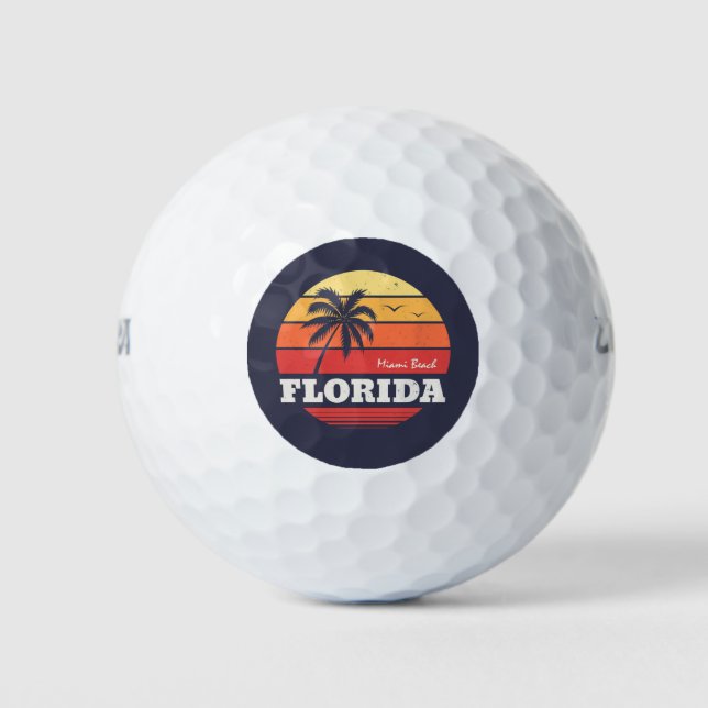 Mami Beach Florida Shirt Golfball (Vorderseite)