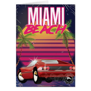 Mami Beach Vintage Reiseplakat