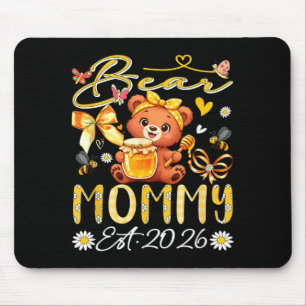 Mami Est 2026 Florale Fliege Müttertag Bär Mousepad