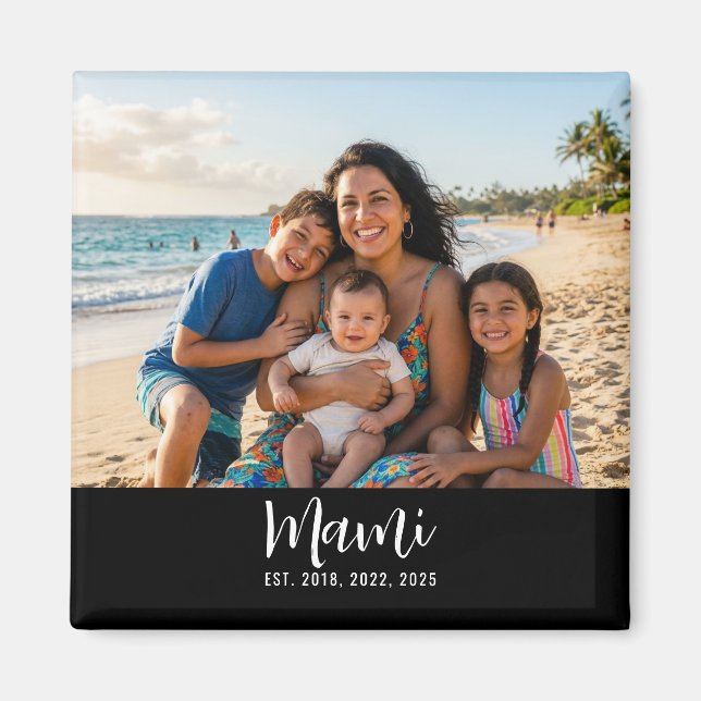 Mami Established Foto Muttertag Magnet (Vorne)