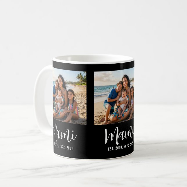 Mami Established Schrift Schwarz 3 Foto Kaffeetasse (Vorderseite Links)