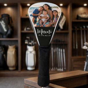 Mami Established Schrift Schwarz Foto  Golf Headcover
