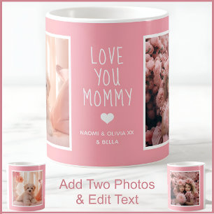 Mami ich liebe dich Fotos Modern Rosa C51 & Weiß Kaffeetasse