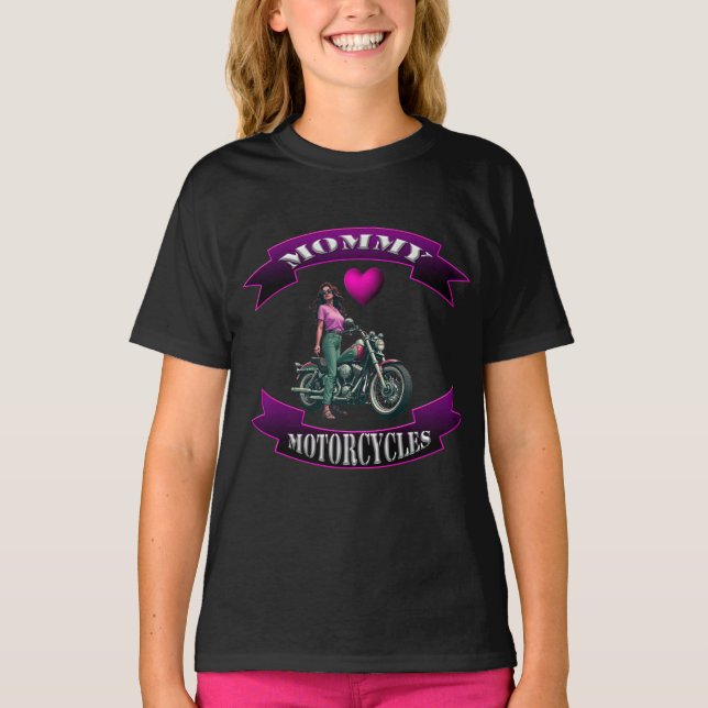 Mami liebt Motorräder T-Shirt (Vorderseite)