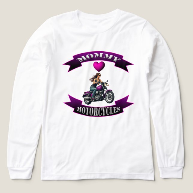 Mami liebt Motorräder Tri-Blend Shirt (Design Vorderseite)