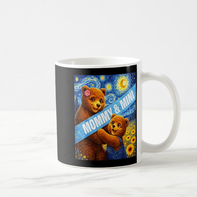 Mami & mini süßer Bär passend zum Muttertag Kaffeetasse (Rechts)