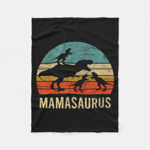 Mami Mutti Mama Dinosaur lustig 3 drei Kinder Fleecedecke
