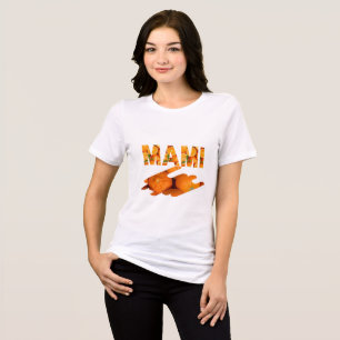 MAMI Orange Typografie Kunst Tri-Blend Shirt