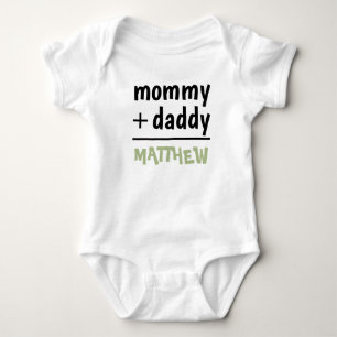 Mami Papi Liebe Baby Jungen Name Grün Strampler